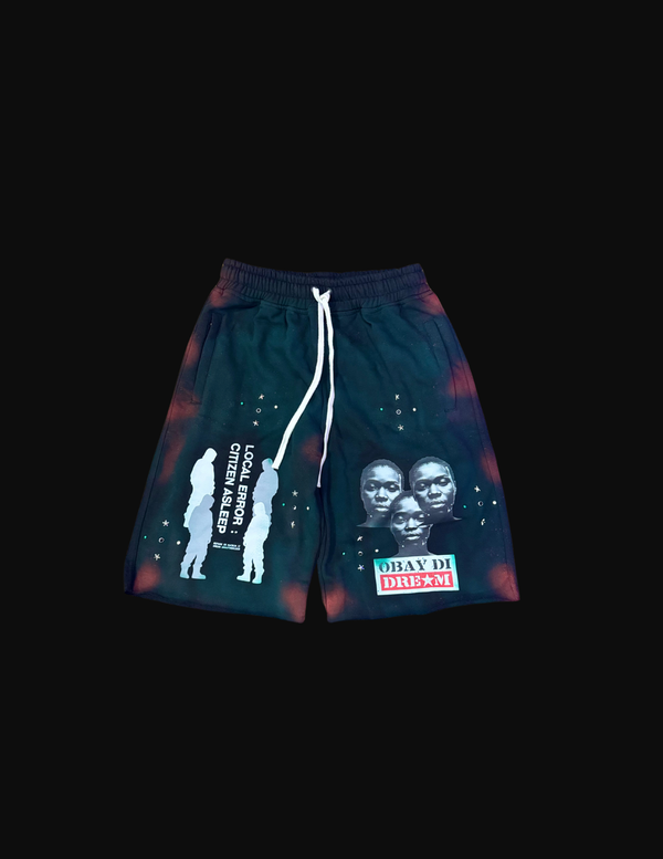 OBAY DI DREAM Artifact 021.5, Spray Series 03, one-of-one spray-painted wearable art bottom.