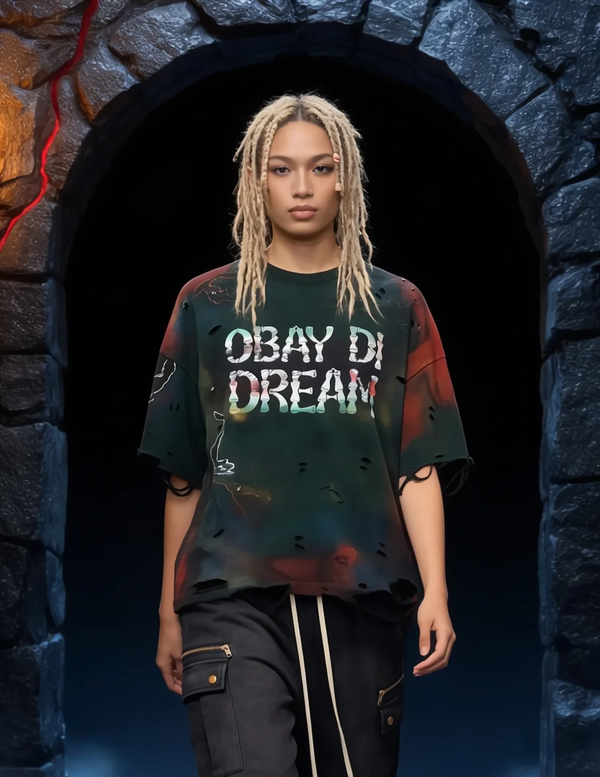 OBAY DI DREAM Upper Heights Transmission 016, Upper Canal, a one-of-one long sleeve Maroon City artifact.