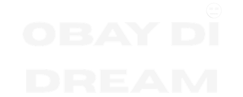 OBAY DI DREAM artifact signature — the Face mark. Circle outline with static-screen eyes and barcode mouth. Sovereign signal. Not a logo. Built for resonance.