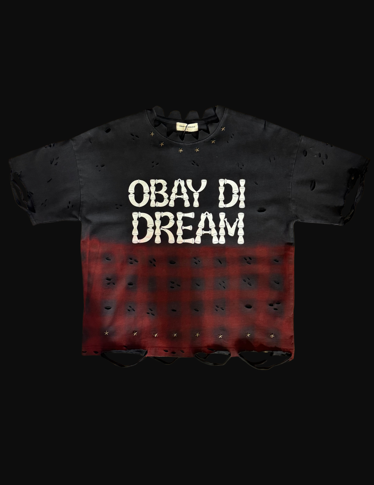 OBAY DI DREAM FLAT LAY OF A 280 GSM CROPPED ARTIFACT WITH CENTER FRONT GRAPHICH